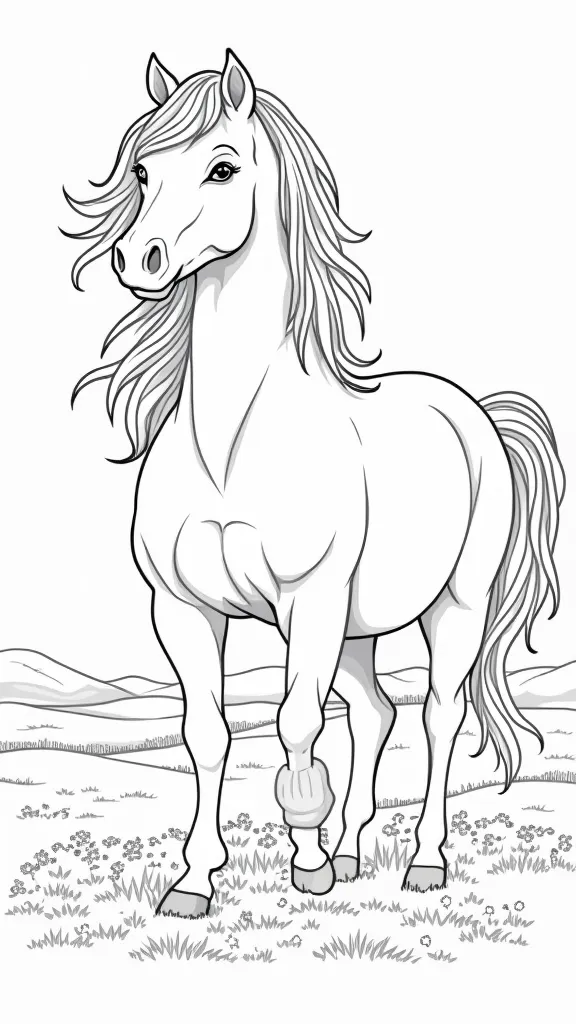 pretty horse coloring pages